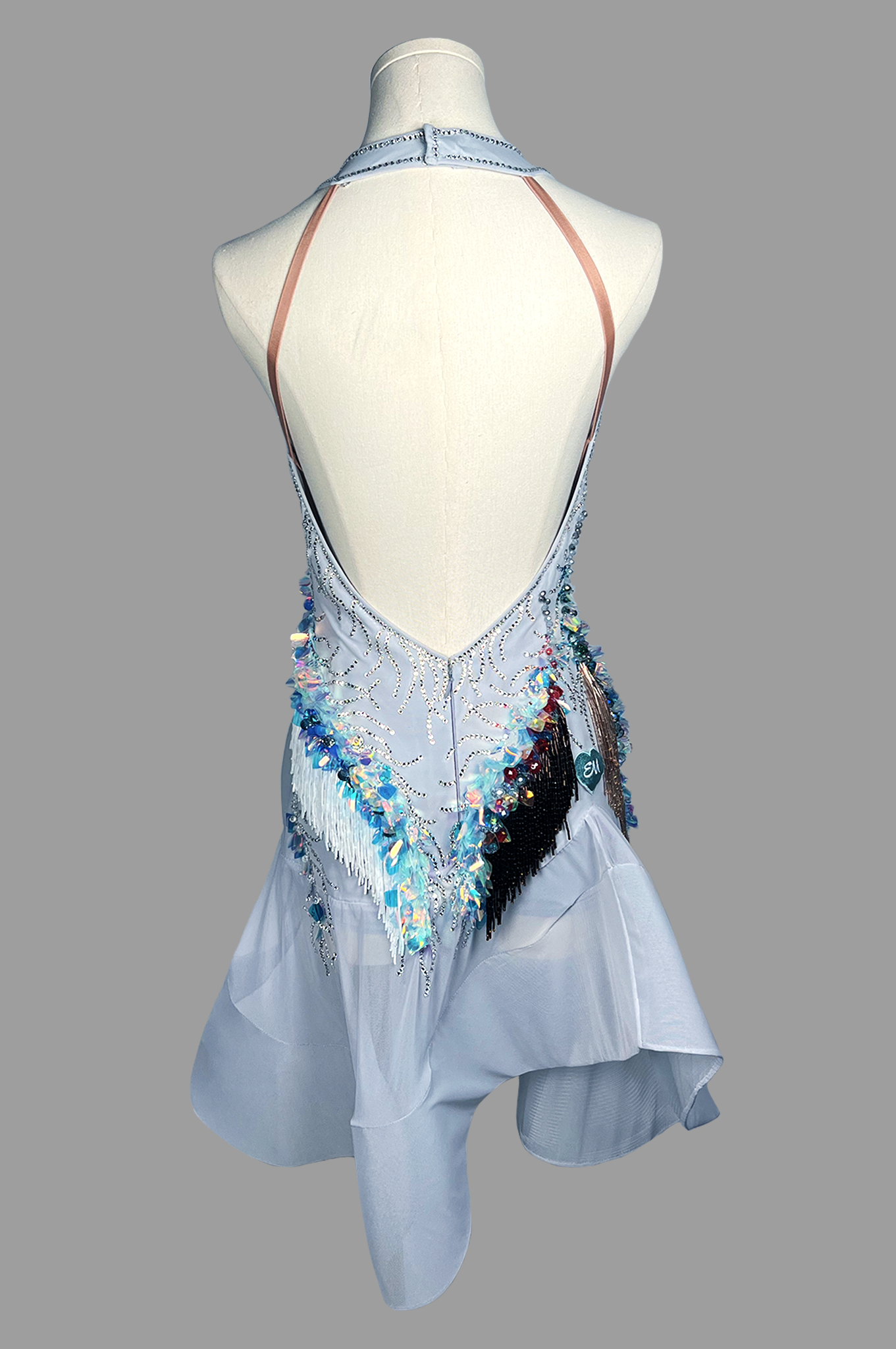 SILVER AURORA Latin dress - Image 3